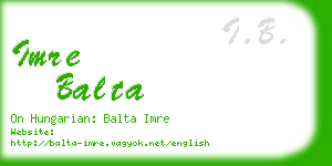 imre balta business card